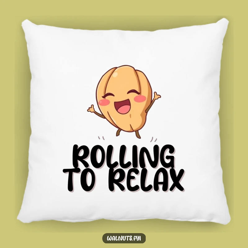Cozy Funny Kawaii Walnut Pillow: Snuggle up with laughter, a perfect funny gift.