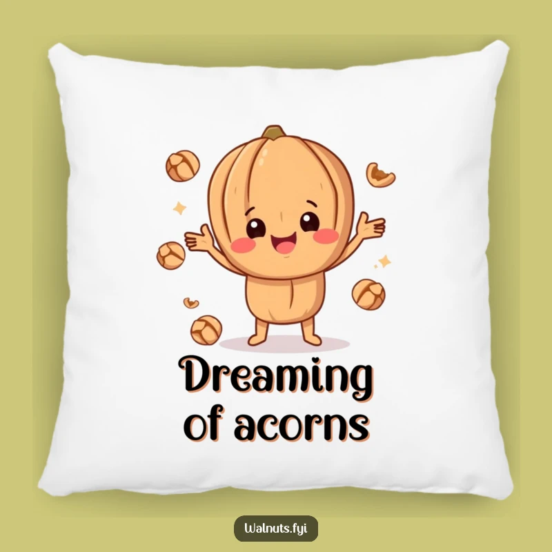 Cozy Happy Walnut Pillow: Juggling Comfort, Hilarious Home Decor Gift