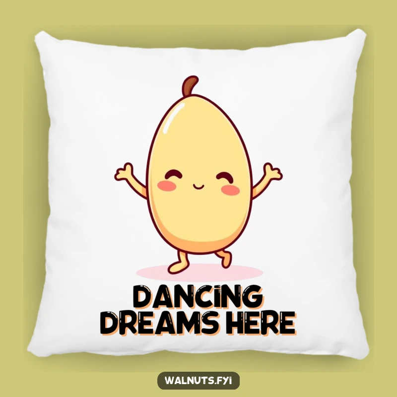 Funny Kawaii Almond Dance Pillow - Snuggle Up with Joyful Moves