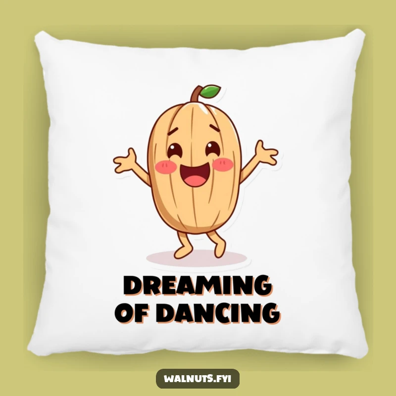 Cozy Happy Dance Walnut Pillow: Dance Comfort, Hilarious Decor Gift