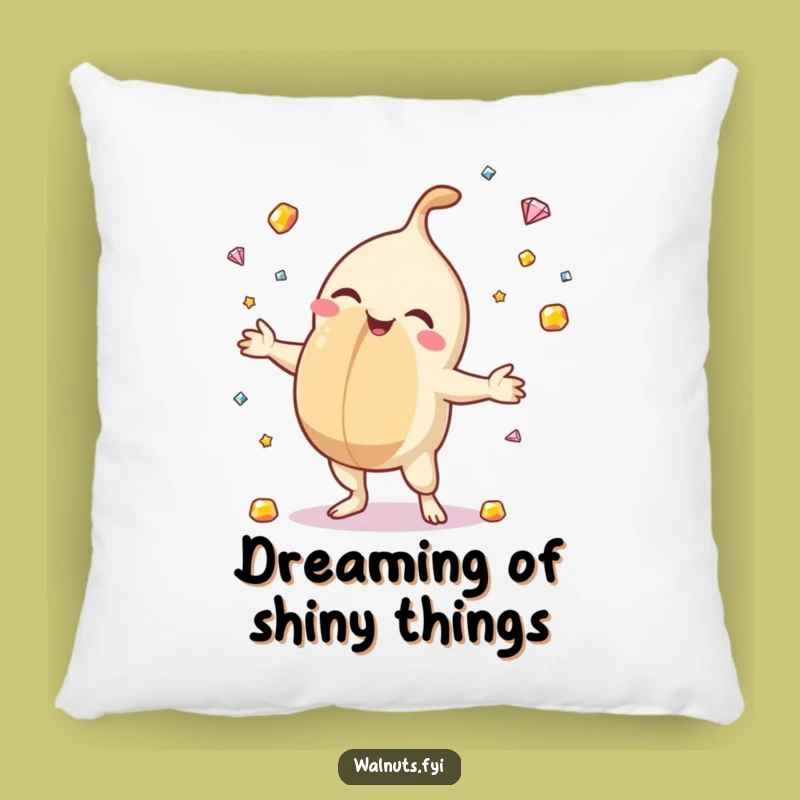 Funny Delighted Macadamia Juggler Pillow - Cozy Up with Gemstone Charm