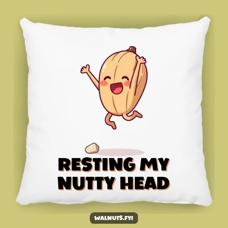 Funny Climbing Walnut Pillow: Comfy Triumph Jump Decorative Accent