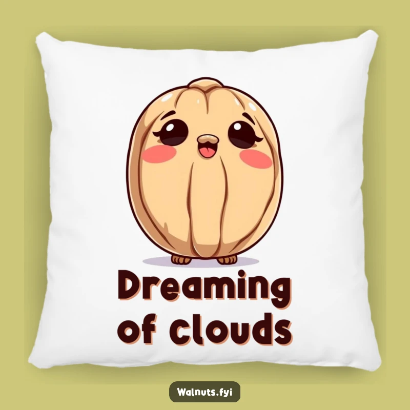 Funny Curious Walnut Pillow, Cozy Contemplation for Your Home