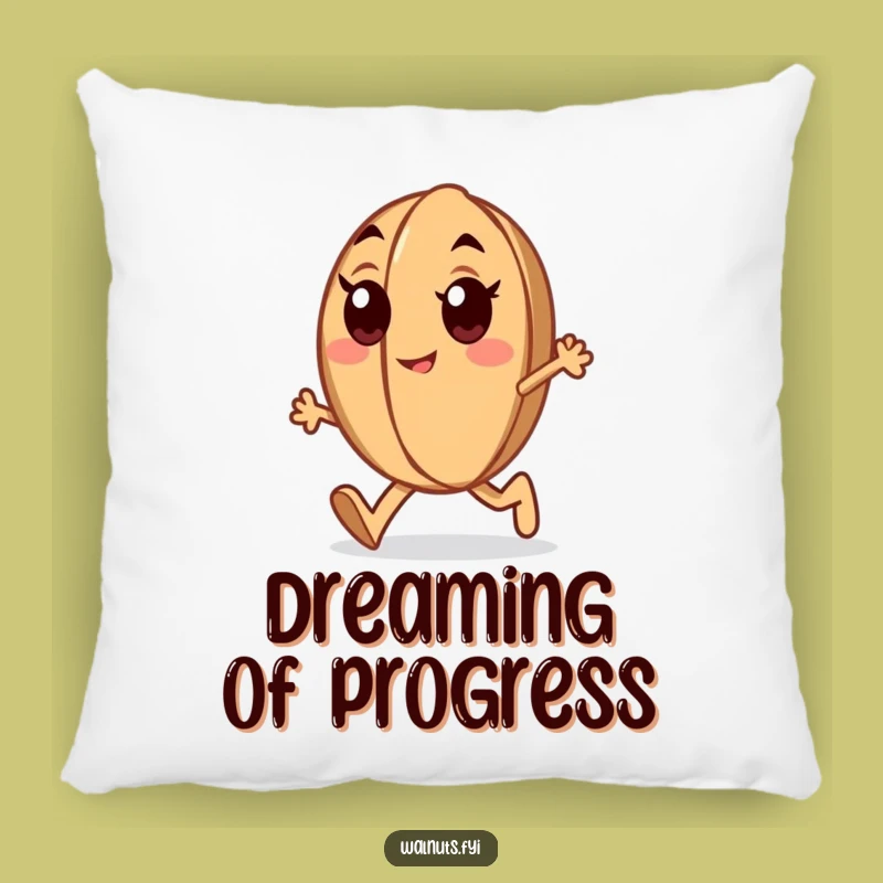 Funny Determined Walnut Pillow: Add Comfort and Motivation to Your Space