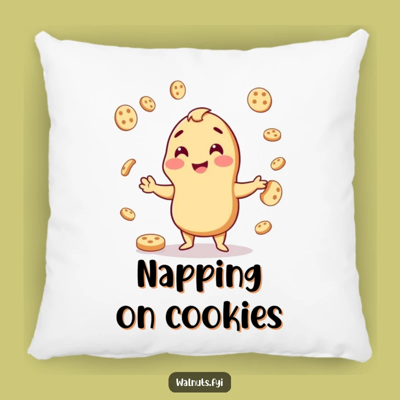 Funny Juggling Cashew Cookie Pillow - Cozy Comfort Gift