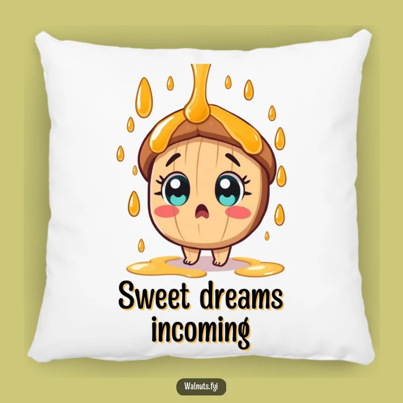 Funny Pecan Syrup Shower Pillow, Cozy Nutty Surprise for Ultimate Comfort