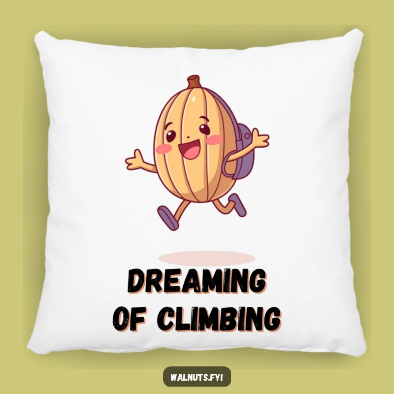 Funny Walnut Pillow: Cozy Jumping Nut Cushion, Hilarious Home Decor Gift