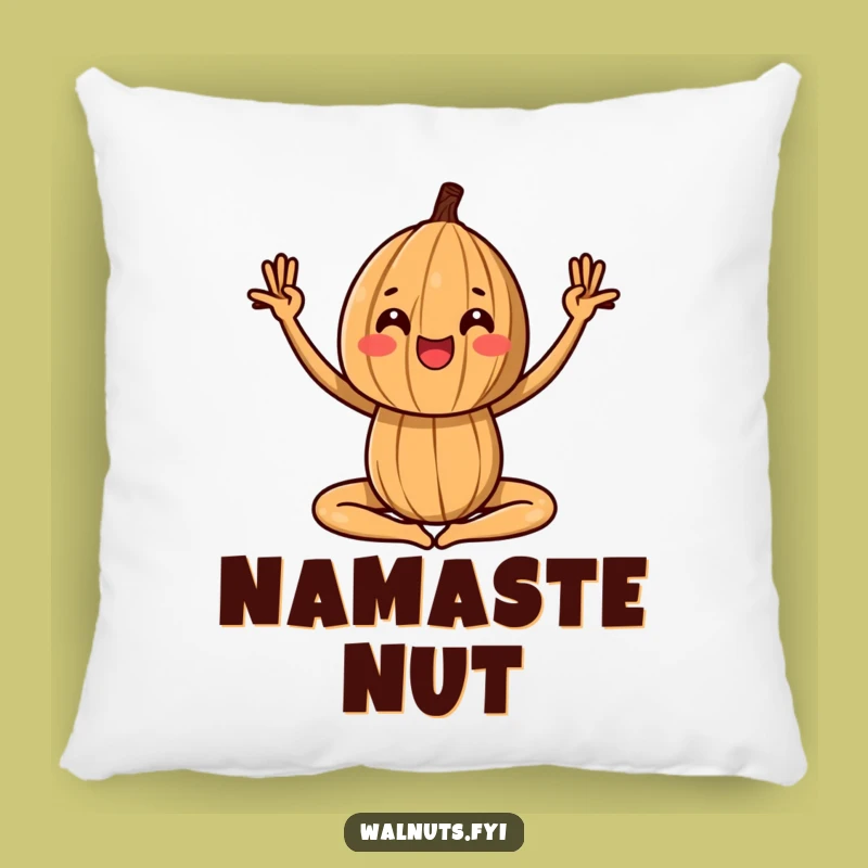 Funny Yoga Walnut Pillow: Rest with Peaceful, Humorous Comfort!