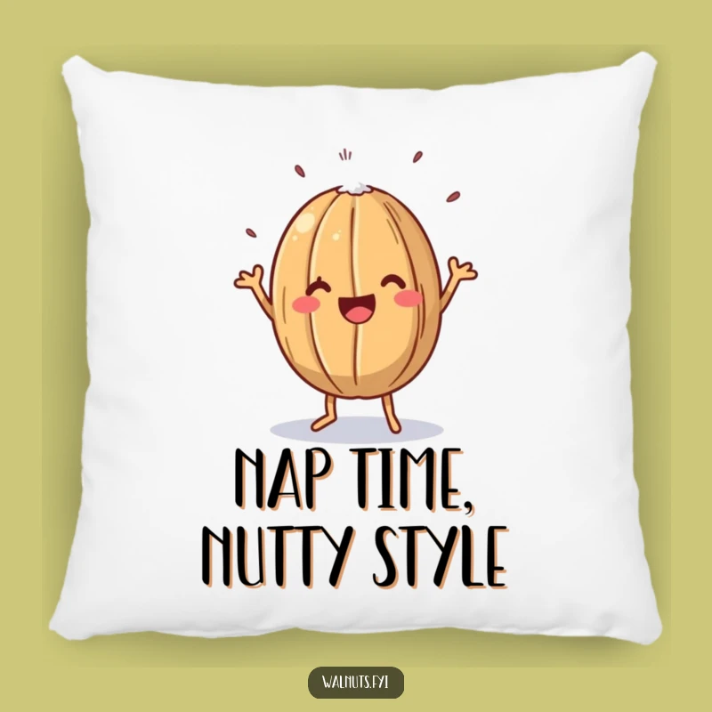 Funny Walnut Jig Pillow - Cozy Nutty Dance Cushion Gift