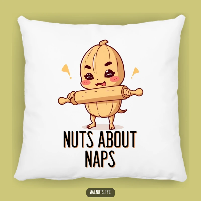 Funny Walnut Comedian Pillow: Cozy Up with Hilarious Nutty Joke Comfort, a Perfect Funny Gift