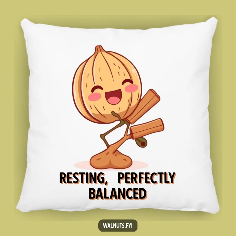 Funny Thrilled Walnut Cinnamon Branch Pillow - Cozy Joy