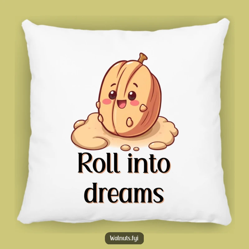 Funny Surprised Pecan Rolling Pillow - Cozy Comfort Gift