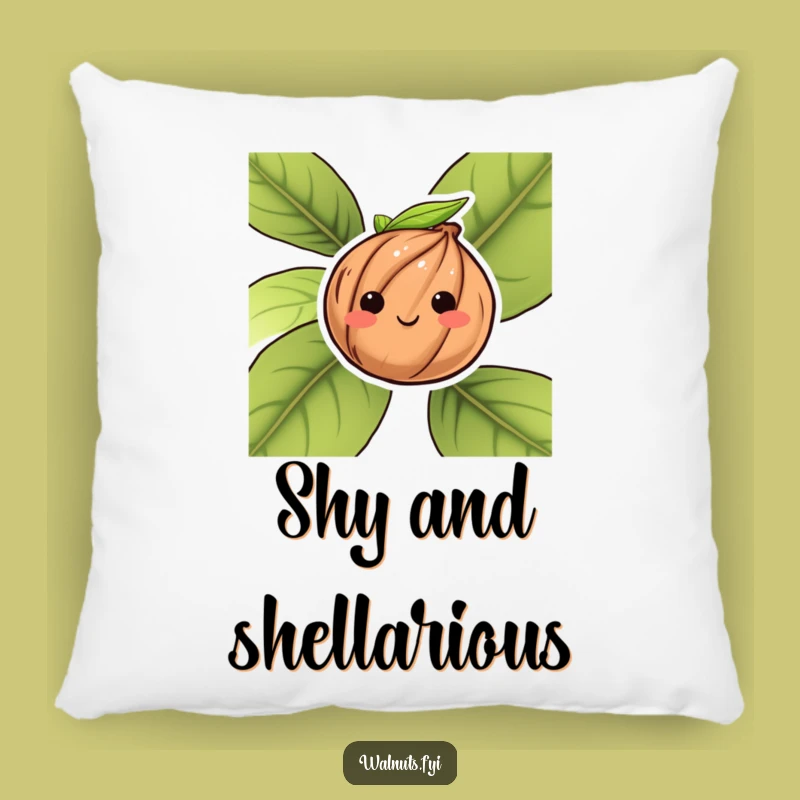 Funny Blushing Walnut Pillow: Soft Comfort with Shy Cuteness