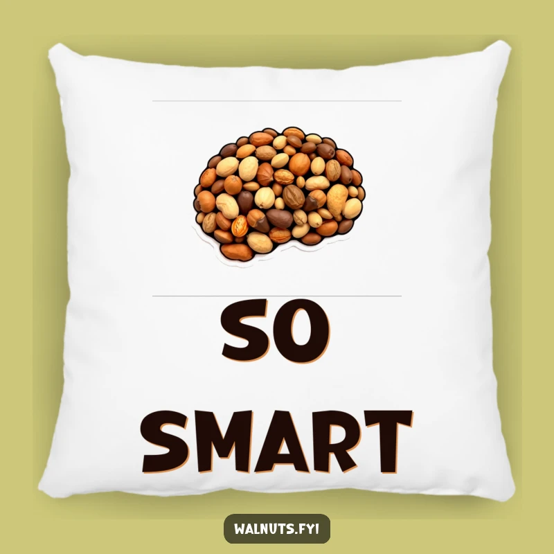 Funny Nutty Brain Pillow - Cozy Comfort for Your Clever Head!