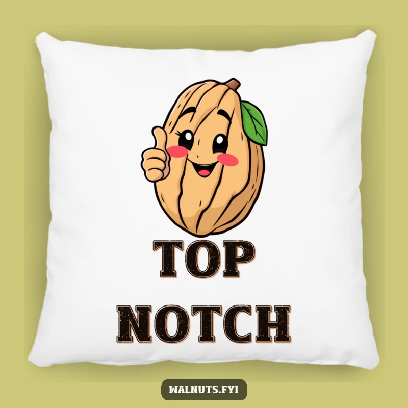 Funny Thumbs Up Walnut Pillow - Cozy Comfort for Positive Souls!