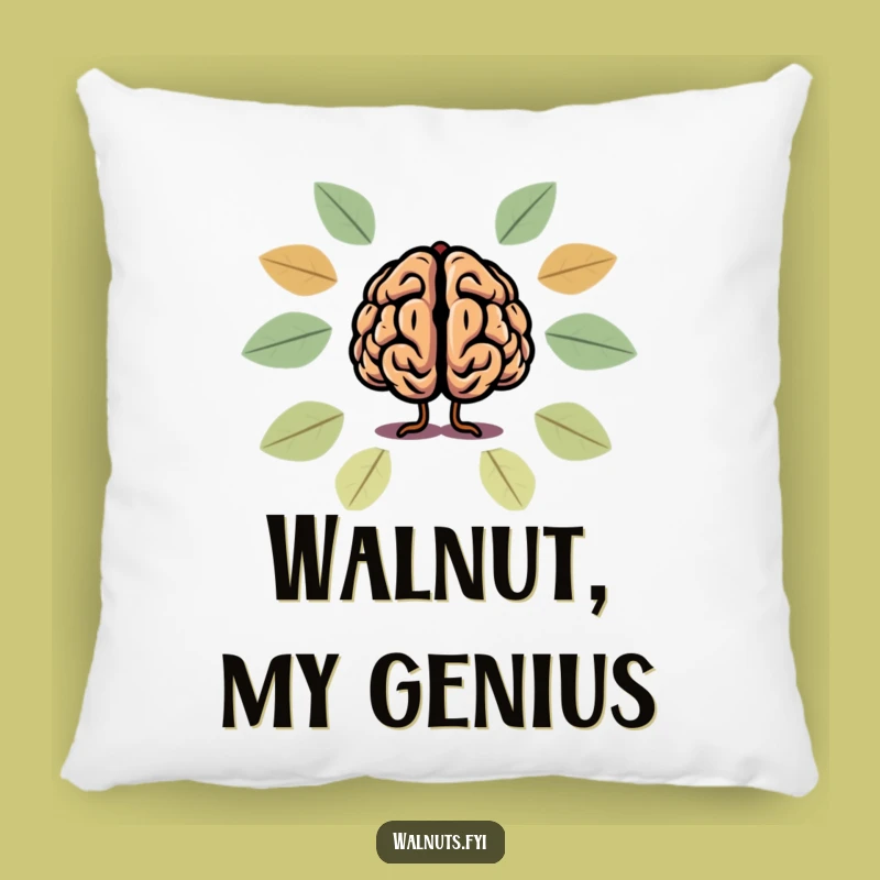 Funny Brain Walnut Pillow: Cozy Up with Hilarious Intellectual Comfort!