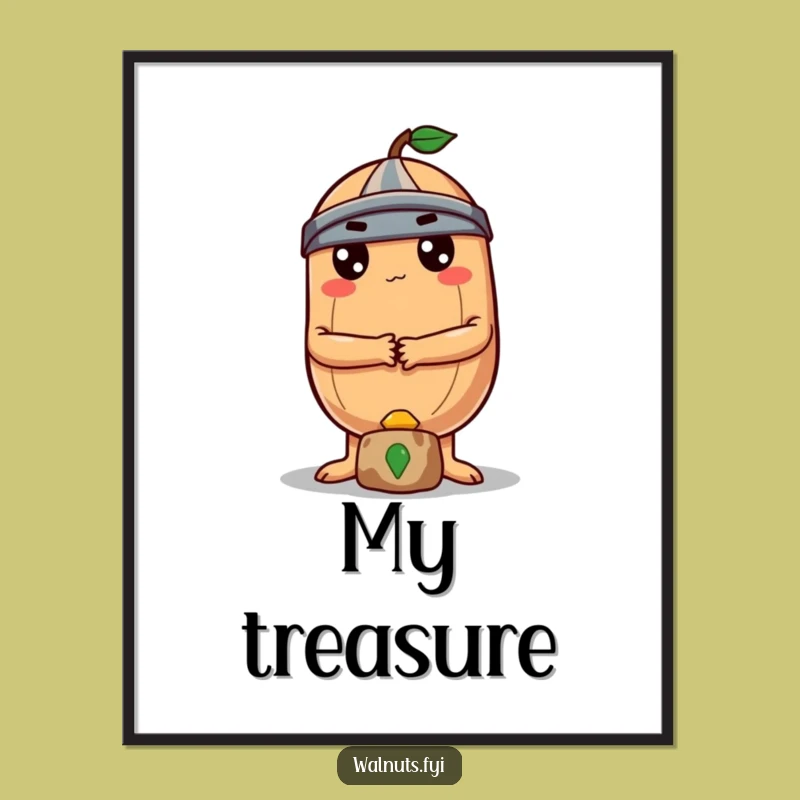 Funny Brazil Nut Guard Digital Art, Instant Determination for Bold Walls