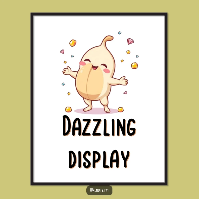 Funny Delighted Macadamia Juggler Digital Art - Instant Sparkle for Your Walls