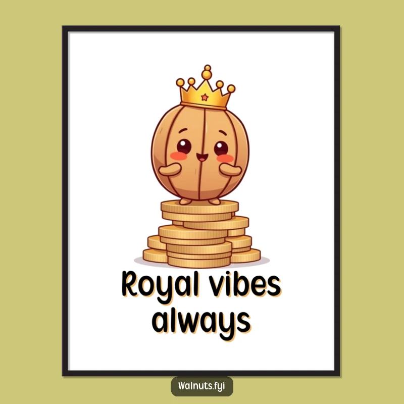 Funny Proud Walnut Digital Art - Instant Royal Confidence for Your Walls