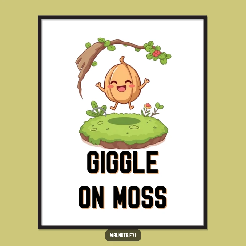 Funny Giggling Walnut Digital Art: Instant Happiness for Your Walls, Fantastic Funny Gift