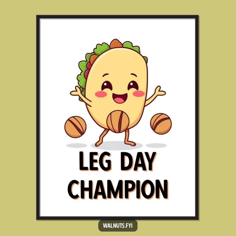 Funny Taco Juggling Walnuts Art: Instant Whimsy for Your Walls