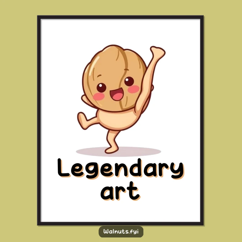 Funny Happy Walnut Cartwheel Digital Art - Instant Dynamic Decor