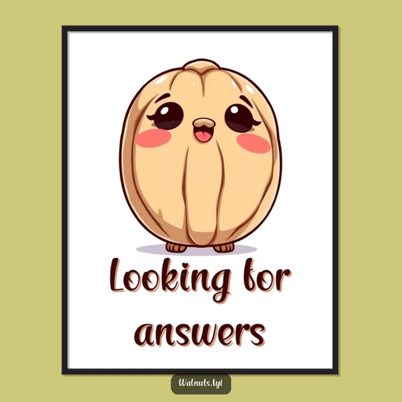 Funny Curious Walnut Digital Art, Inspiring Decor for Your Walls