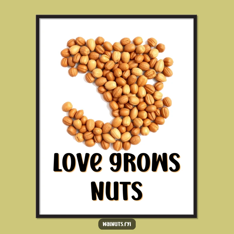 Funny Nut Heart Digital Art: Decorate with Love and Humorous Charm!