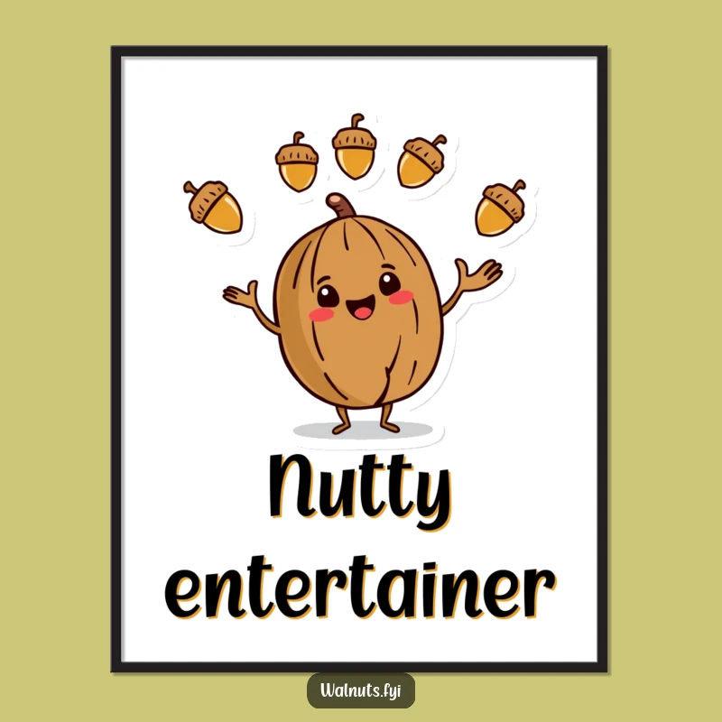 Juggling Walnut Digital Art - Instant Performance for Your Walls!