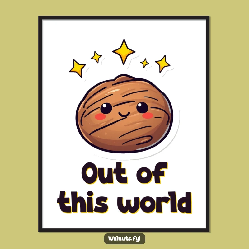 Cosmic Walnut Digital Art - Instant Celestial Vibes for Your Walls!
