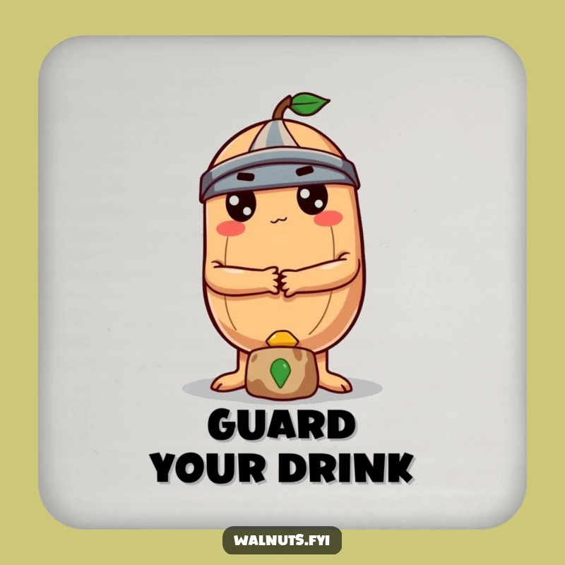 Funny Brazil Nut Guard Coaster, Protect Surfaces with Determined Sweetness