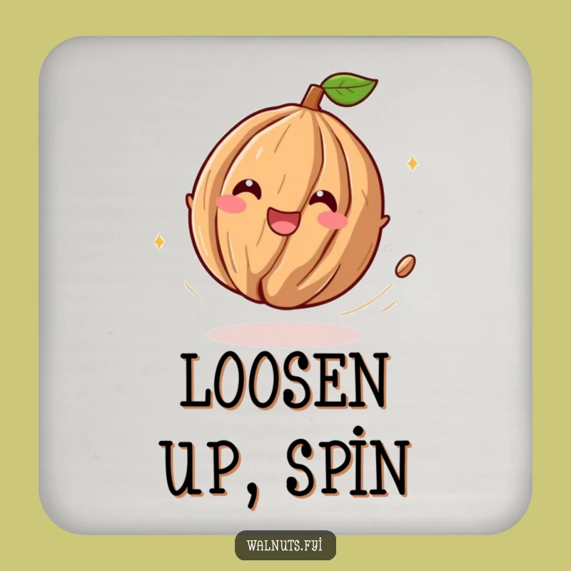 Funny Playful Walnut Coasters: Protect Surfaces with Mirthful Flair!