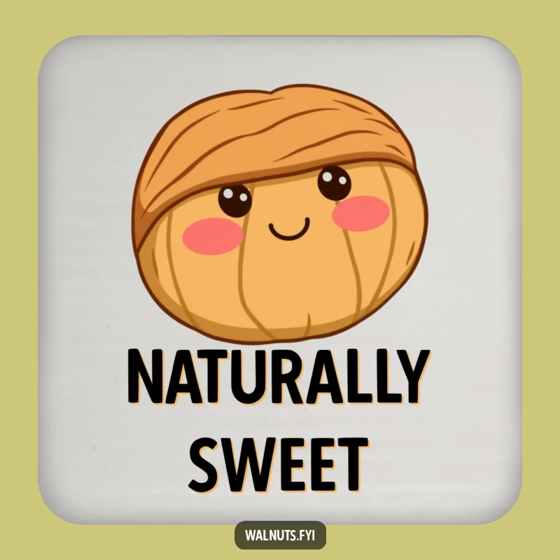 Kawaii Walnut Coaster Set - Protect Tables with Adorable Style!