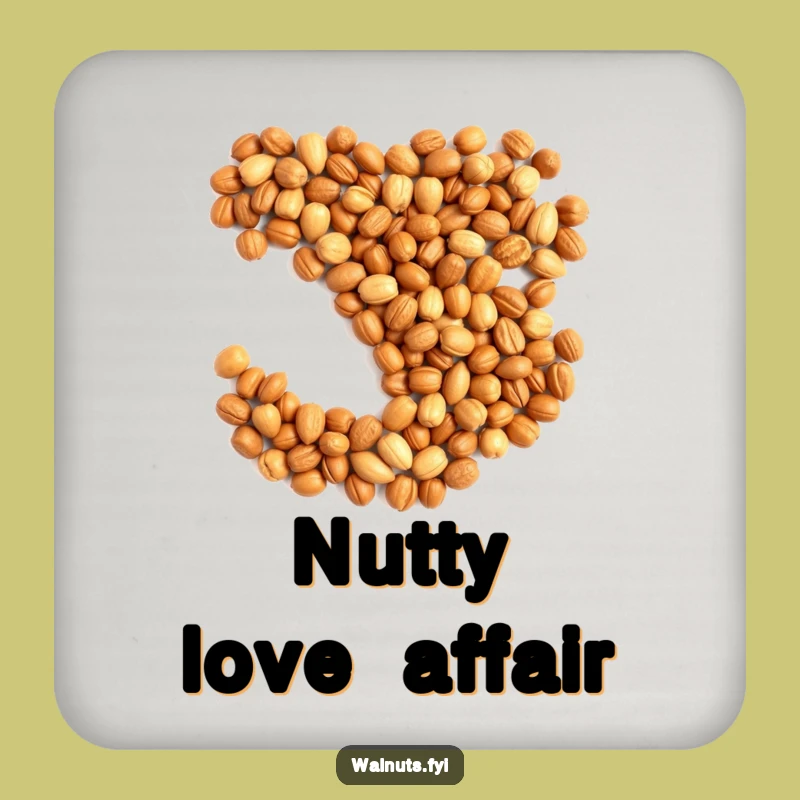 Funny Nut Heart Coasters: Protect Tables with Humorous Love!