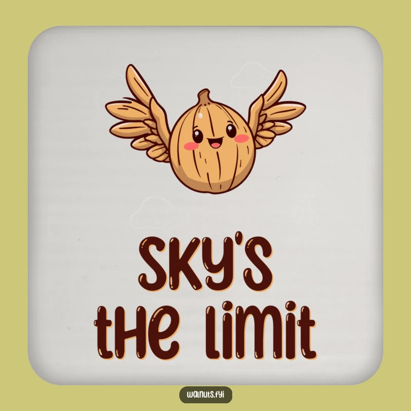 Funny Walnut Wings Coaster: Protect Surfaces with Playful Charm