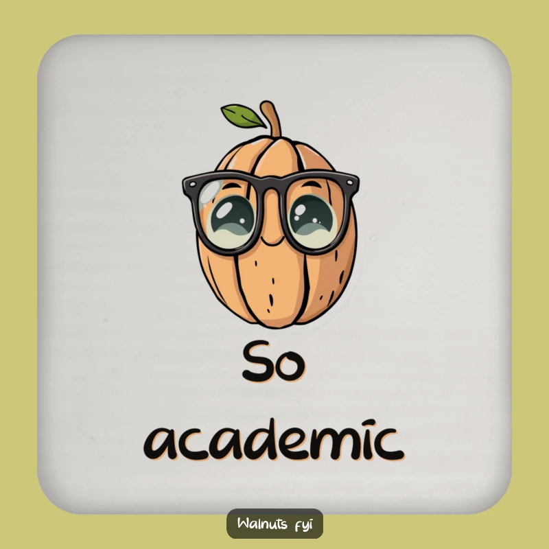 Funny Walnut Glasses Coasters: Protect Tables with Scholarly Style!