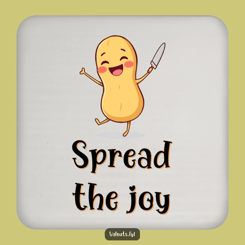 Funny Peanut Dancer Coaster: Protect Surfaces with Nutty Grooves, a Perfect Funny Gift