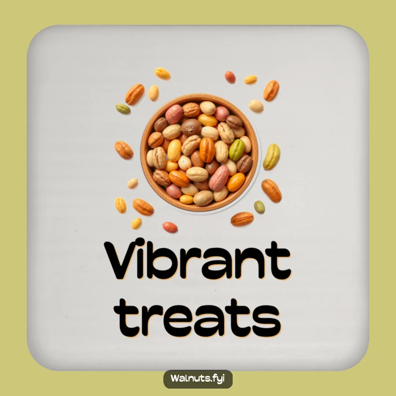 Funny Colorful Nuts Bowl Coaster - Protect Surfaces with Fun!