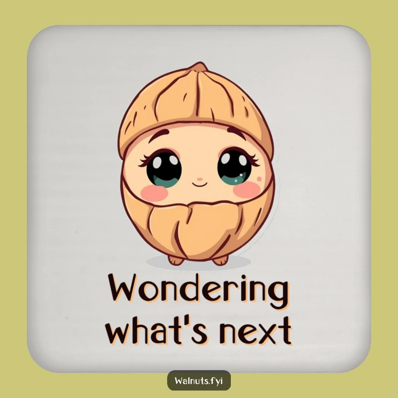 Funny Curious Walnut Coasters: Add Thoughtful Charm to Your Drinks!