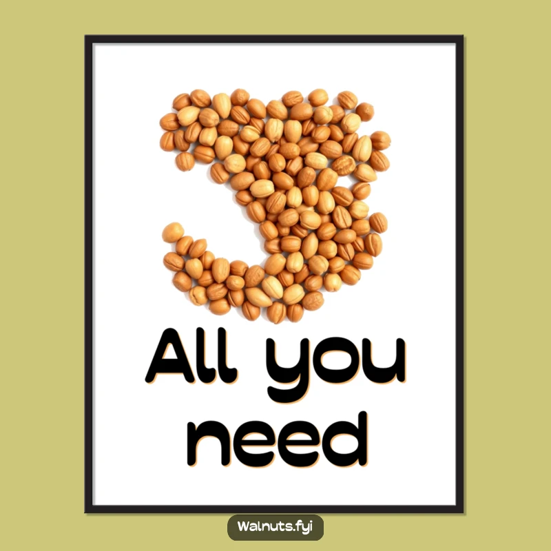 Funny Nut Heart Poster: Decorate with Love and Humorous Vibes!