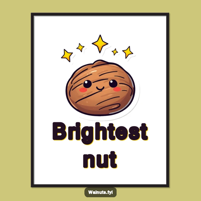 Cosmic Walnut Poster - Celestial Art for a Funny, Starry Space!