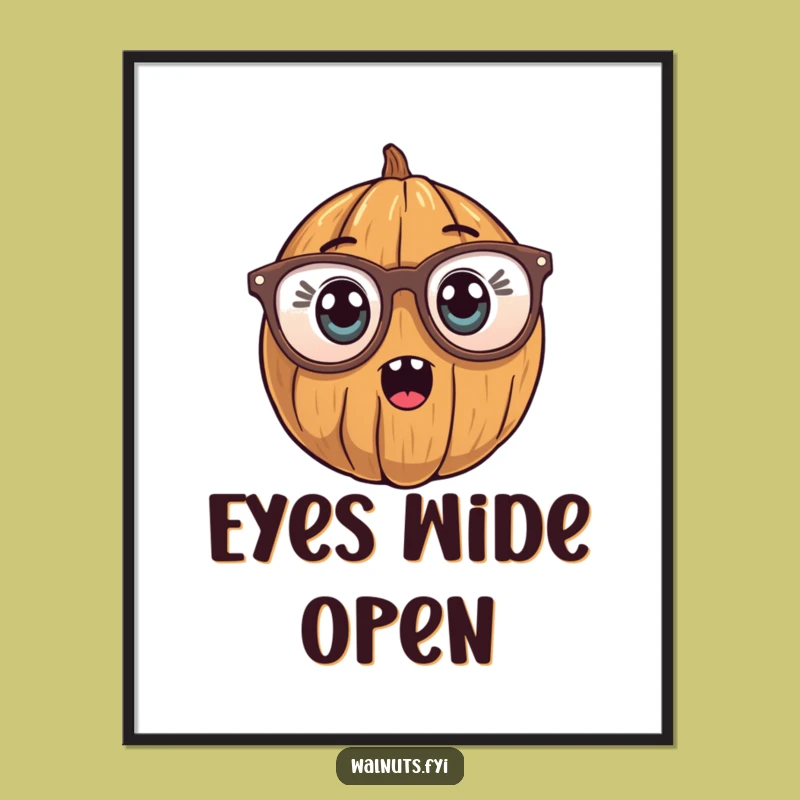 Surprised Walnut Poster - Funny Reader Art for Your Space!