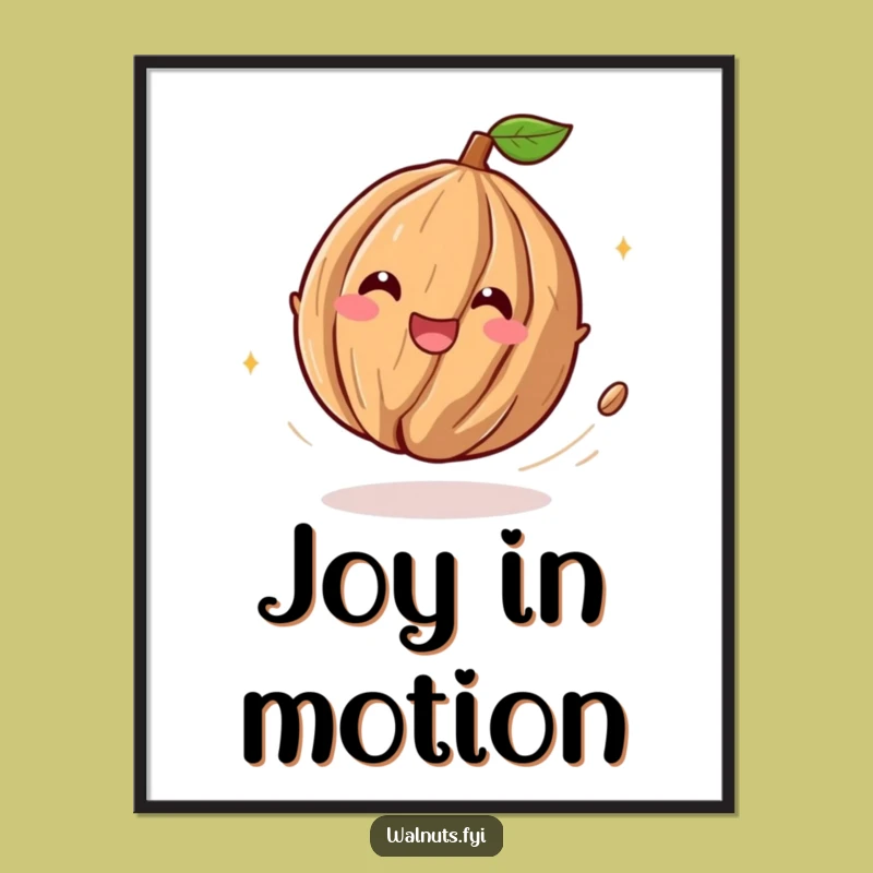 Funny Playful Walnut Poster: Add a Splash of Mirth to Your Walls!