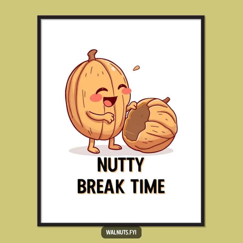 Funny Walnut Cracking Poster: Add Lively Humor to Your Walls