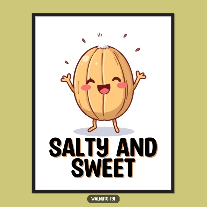 Funny Walnut Jig Poster - Joyful Nutty Dance Wall Art Gift