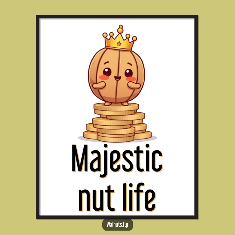 Funny Proud Walnut Poster - Decorate with Regal Confidence and Humor