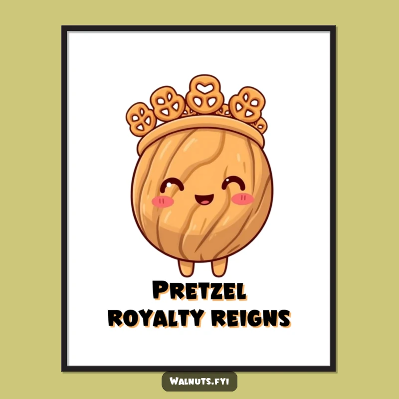Funny Proud Walnut King Crown Poster - Regal Wall Art