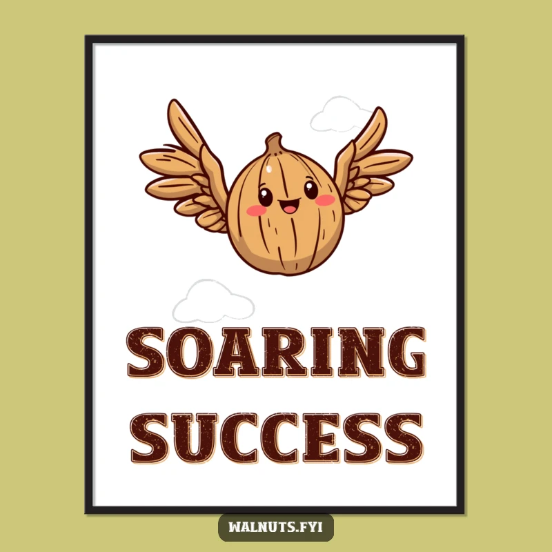 Funny Walnut Sky Poster: Uplifting Art for a Joyful Space