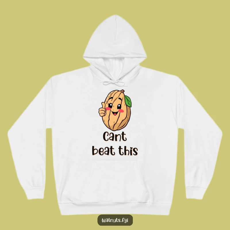 Cozy Funny Thumbs Up Walnut Hoodie - Warm & Encouraging Gift