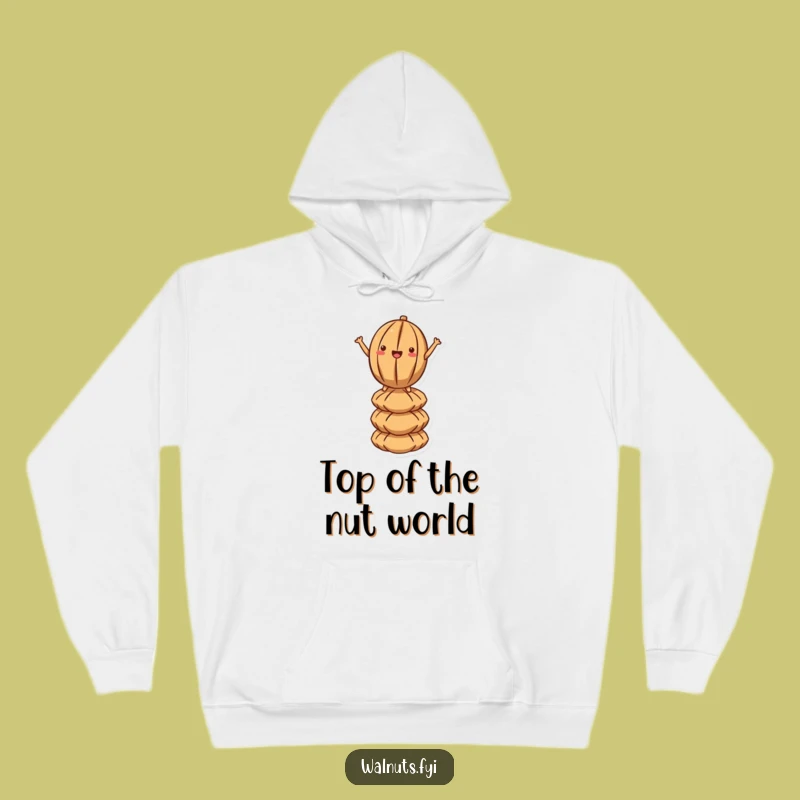 Cozy Funny Kawaii Walnut Balance Hoodie - Warm & Comical Nut Stacking Gear